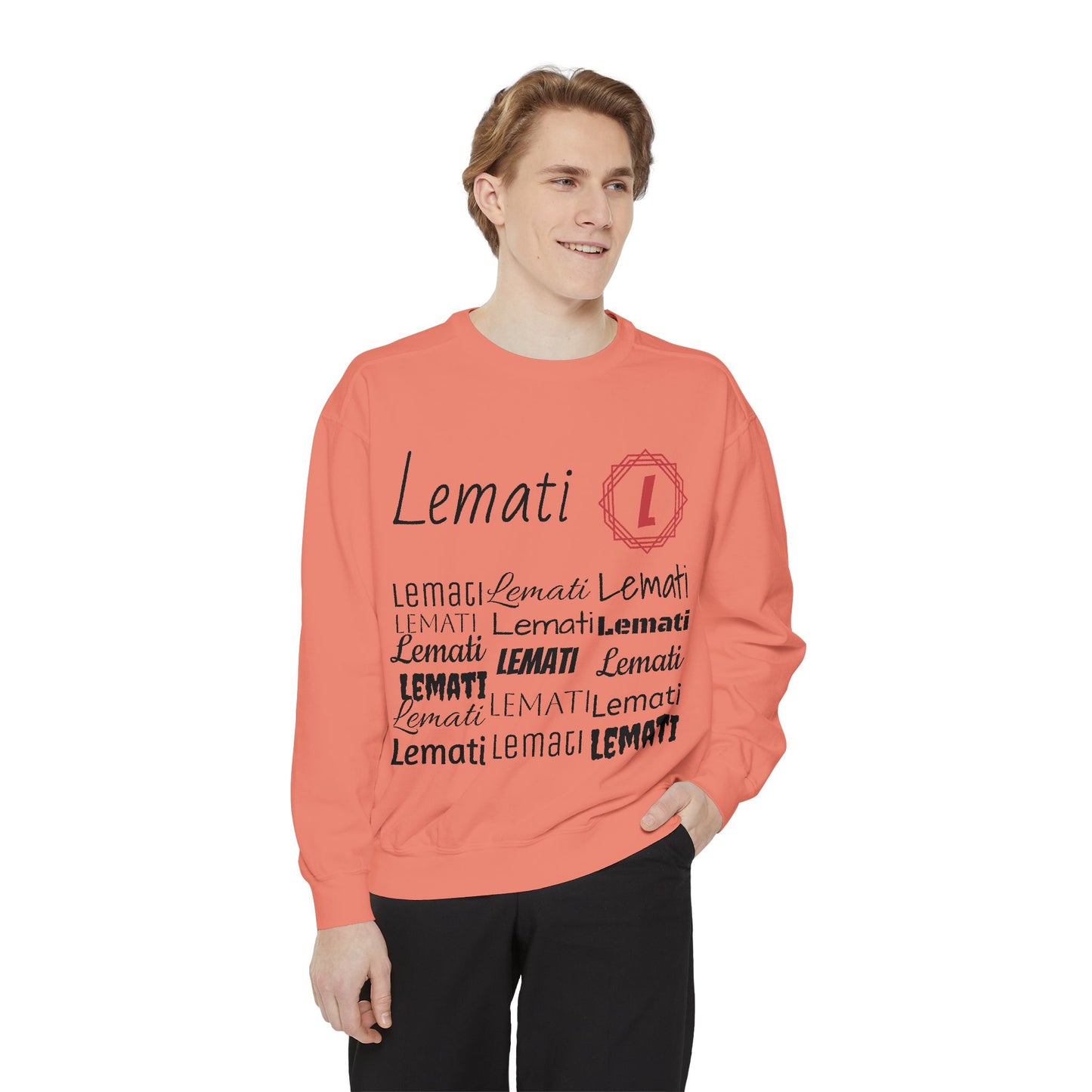 LEMATI Garment-Dyed Sweatshirt