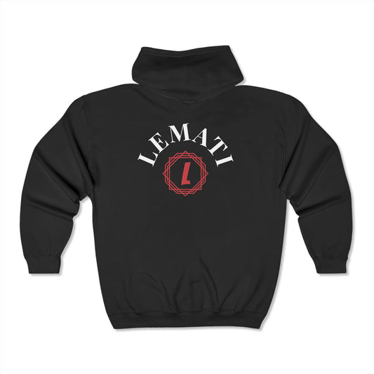 Unisex Lemati Full Zip Hooded Sweatshirt