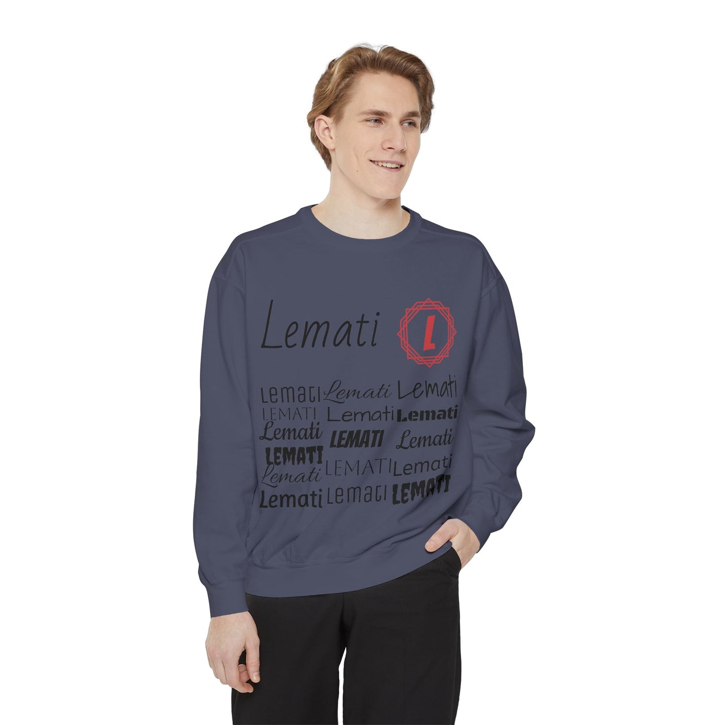 LEMATI Garment-Dyed Sweatshirt