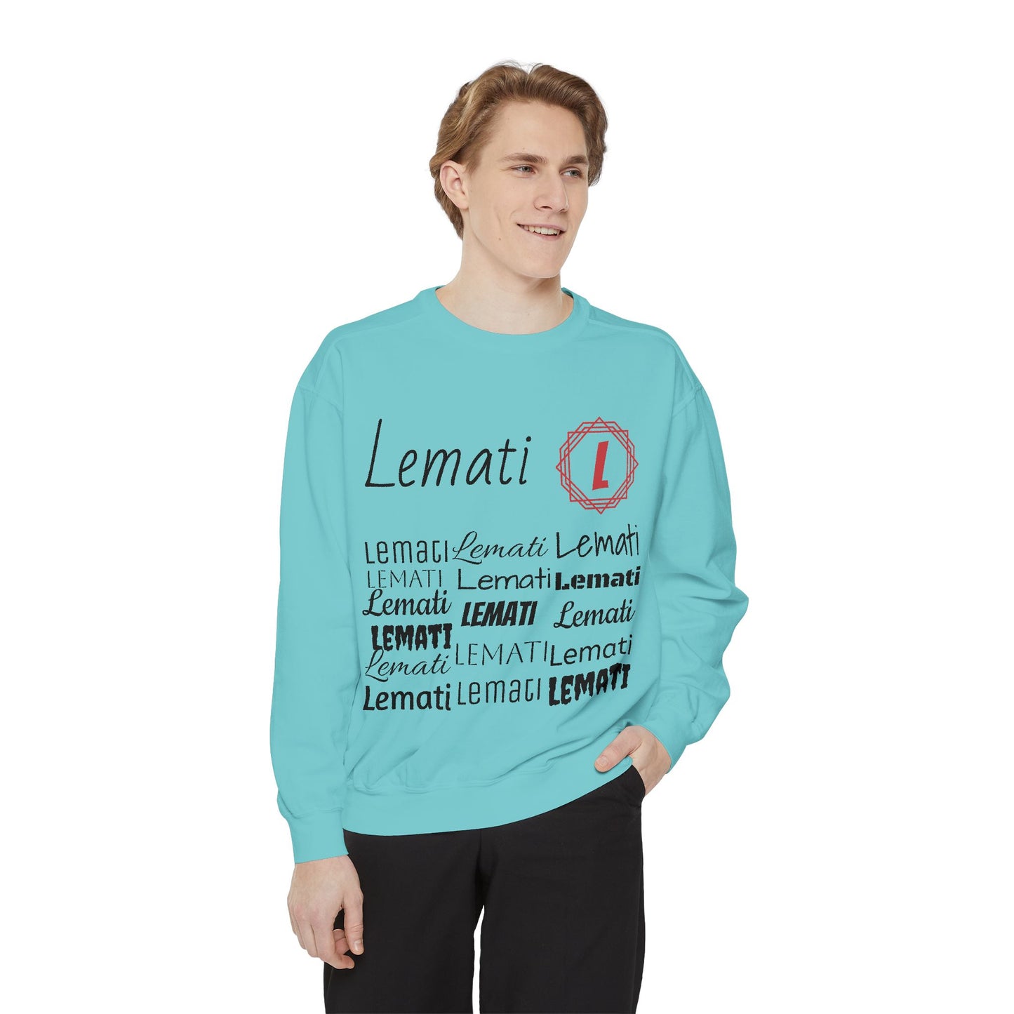 LEMATI Garment-Dyed Sweatshirt