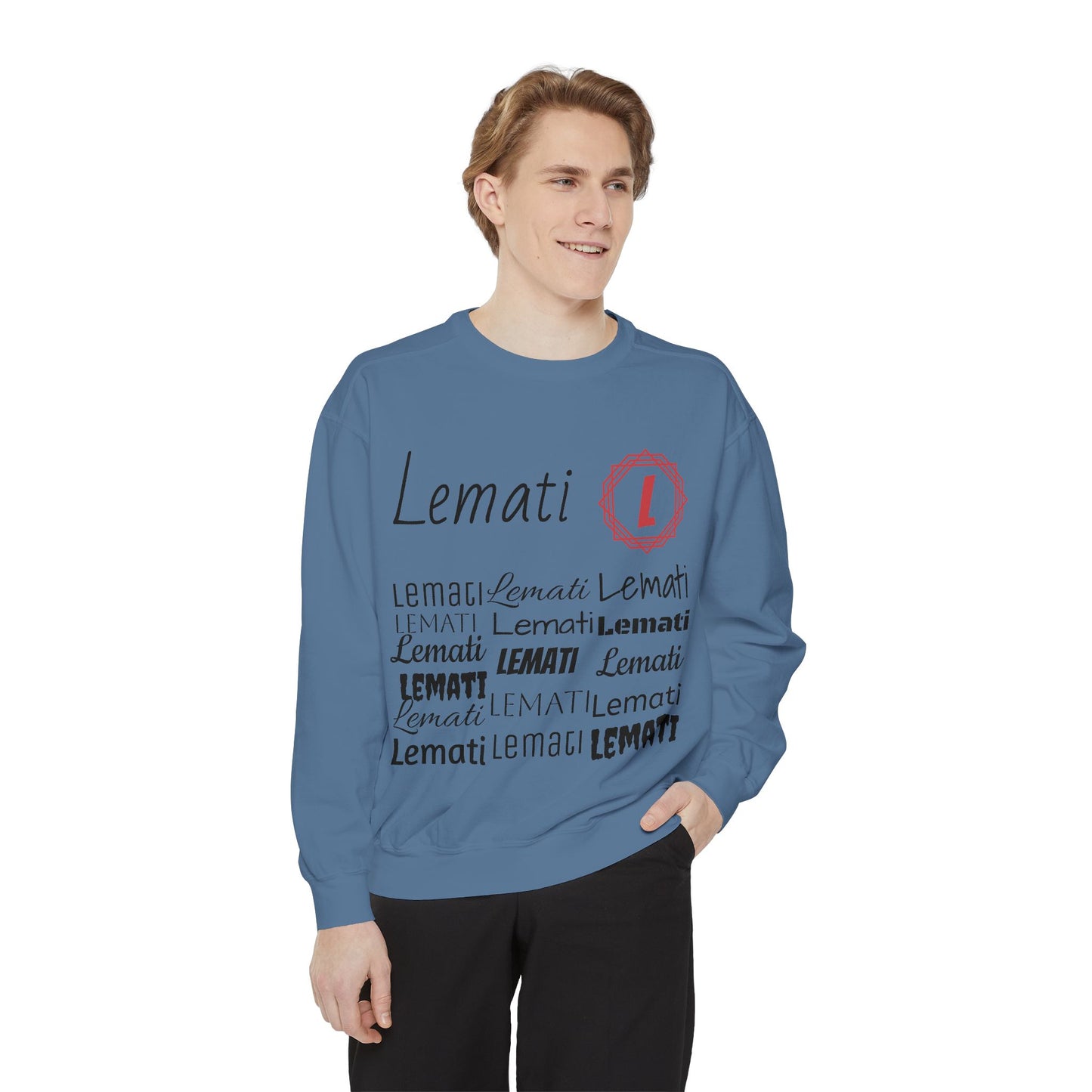 LEMATI Garment-Dyed Sweatshirt