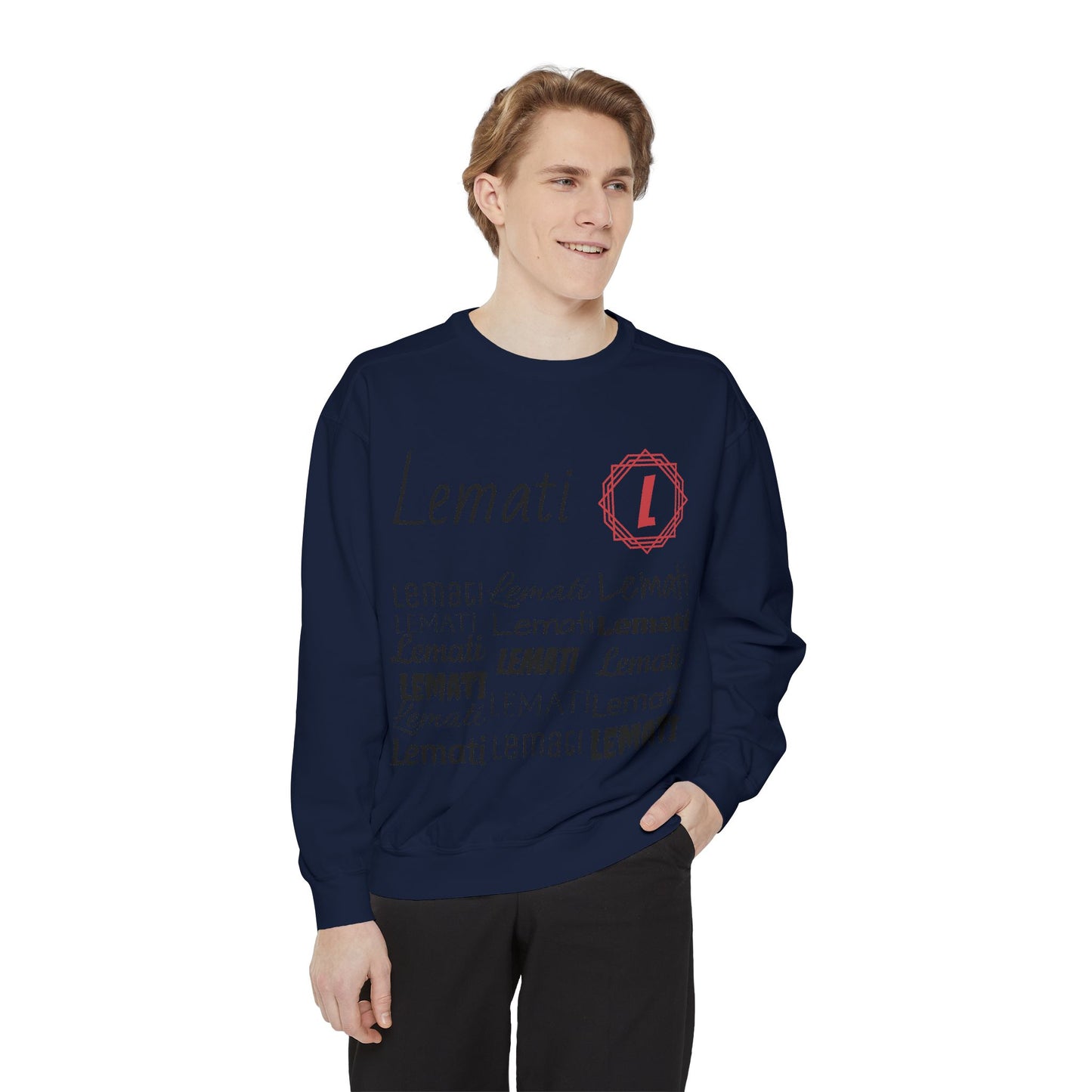 LEMATI Garment-Dyed Sweatshirt