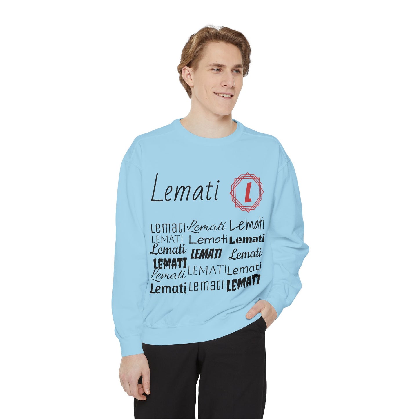 LEMATI Garment-Dyed Sweatshirt