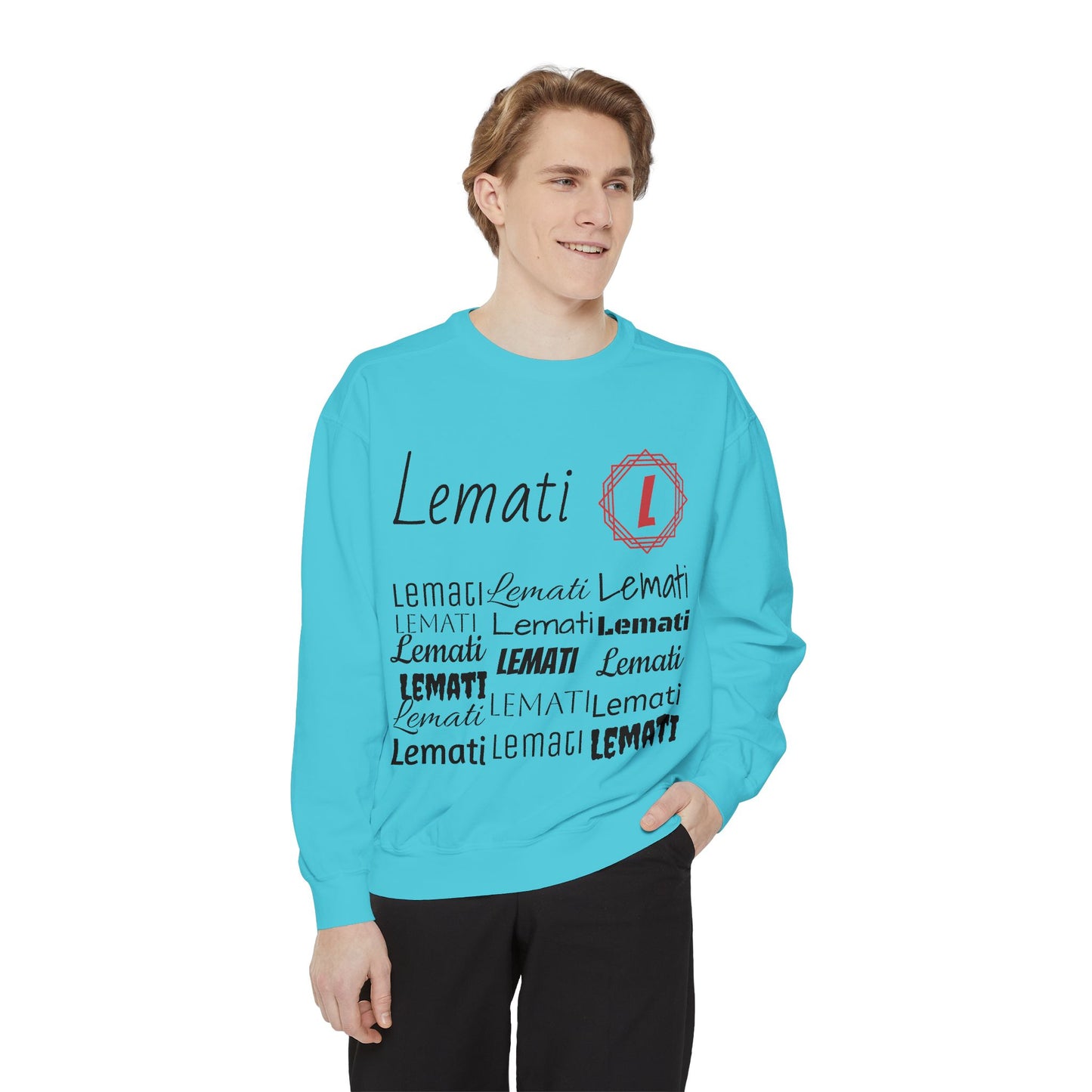 LEMATI Garment-Dyed Sweatshirt