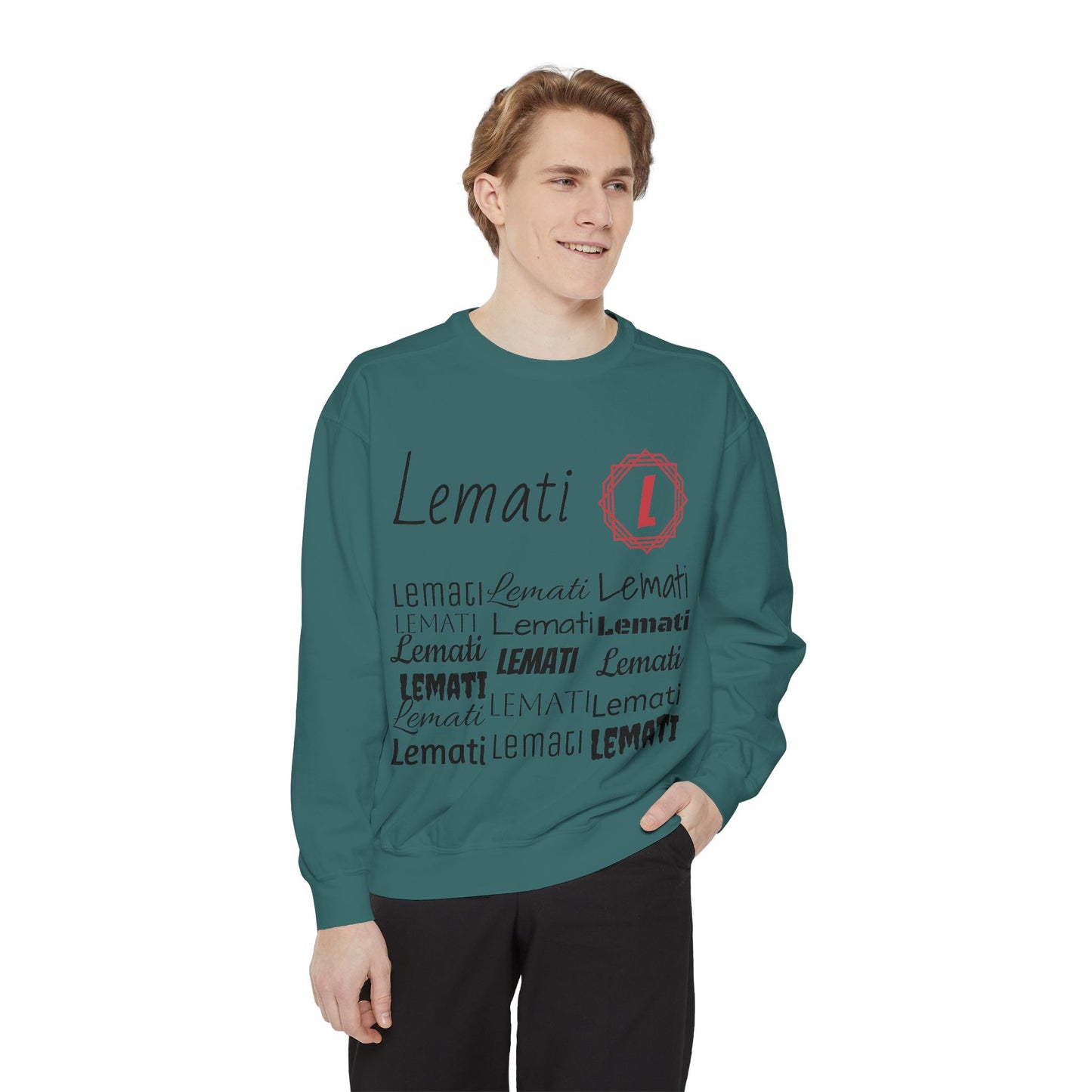 LEMATI Garment-Dyed Sweatshirt