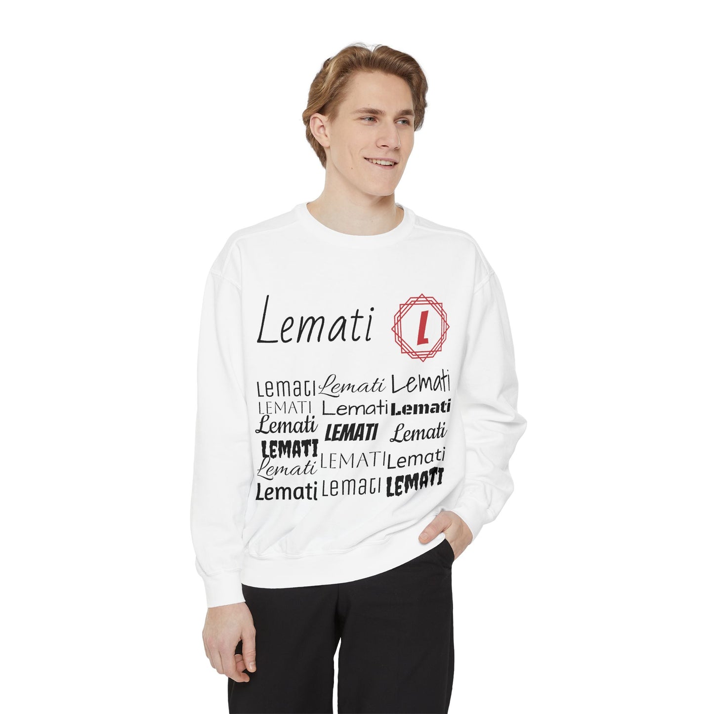 LEMATI Garment-Dyed Sweatshirt