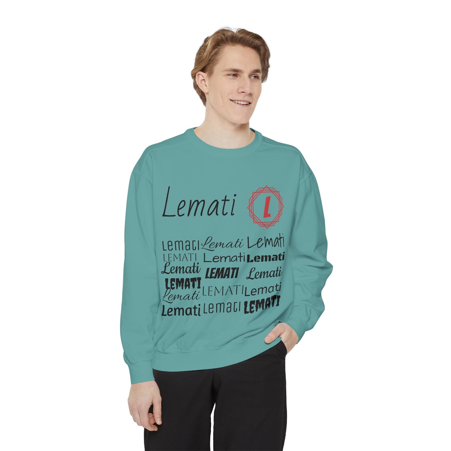 LEMATI Garment-Dyed Sweatshirt